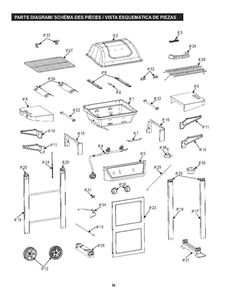 Diagram Diagram and Parts List for 463621615 (W300QA)(2015) Char-Broil Grill