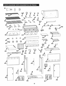 Diagram Diagram and Parts List for 463242516 2016 Char-Broil Grill