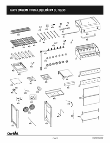 Diagram Diagram and Parts List for 463240420 2020 Char-Broil Grill