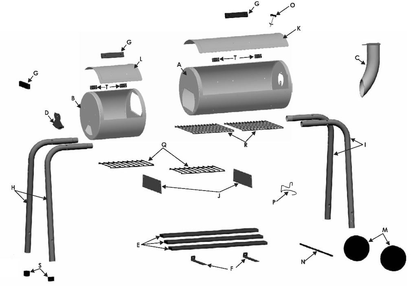 Part Location Diagram of 40009914 Char-Broil Cooking Grate