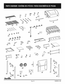 Diagram Diagram and Parts List for 463365021 2021 Char-Broil Grill