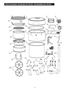Diagram Diagram and Parts List for 19202099 2019 Char-Broil Smoker