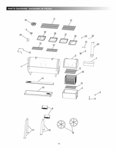 Diagram Diagram and Parts List for 17202053 2019 Char-Broil Smoker