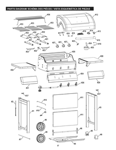 Diagram Diagram and Parts List for 461334915  Char-Broil Grill