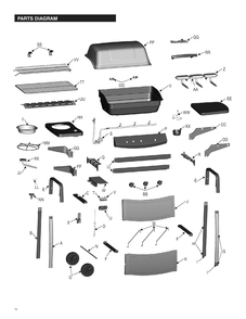 Diagram Diagram and Parts List for 415162000010  Char-Broil Grill