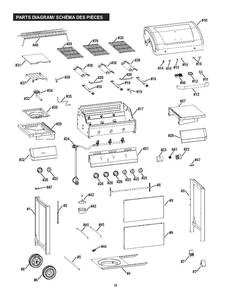Part Location Diagram of G432-6R01-W1A Char-Broil Control Panel Left Shelf