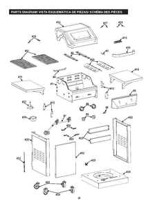 Diagram Diagram and Parts List for 461633514  Char-Broil Grill