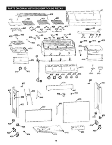 Diagram Diagram and Parts List for 463464314  Char-Broil Grill