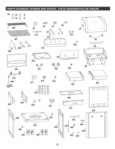 Part Location Diagram of G422-0011-W1 Char-Broil Divider for Firebox