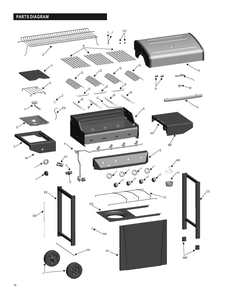 Diagram 1 Diagram and Parts List for 463440109B  Char-Broil Grill