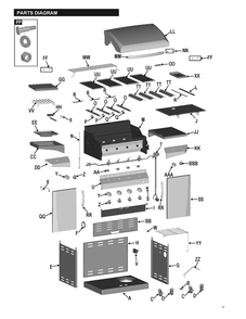 Diagram Diagram and Parts List for 463273012  Char-Broil Grill