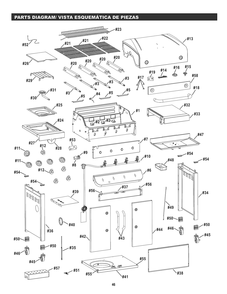 Diagram Diagram and Parts List for 463335517 2017 Char-Broil Grill