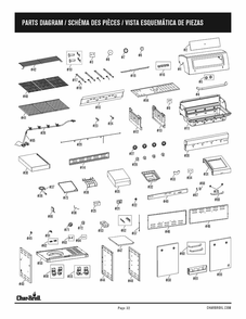 Diagram Diagram and Parts List for 463255721 2021 Char-Broil Grill