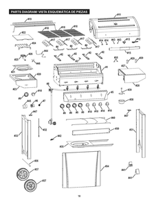 Diagram Diagram and Parts List for 463441914  Char-Broil Grill