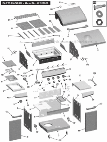 Part Location Diagram of 80004093 Char-Broil Fixed Caster