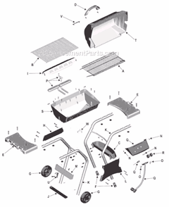 Part Location Diagram of 4503136 Char-Broil Front Panel (Replacement Is Black)