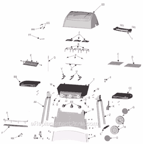 Part Location Diagram of 80011621 Char-Broil Handle Assembly