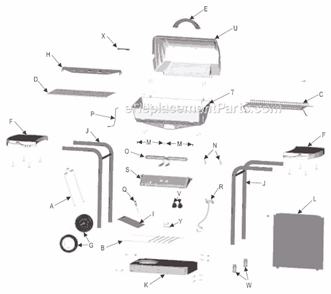 Part Location Diagram of 4505085 Char-Broil Burner Assembly
