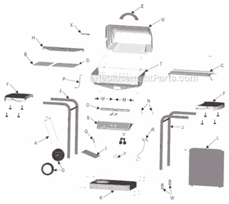 Part Location Diagram of 4156151 Char-Broil Wheel