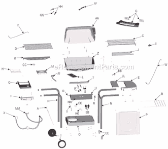 Part Location Diagram of 80003712 Char-Broil Control Knob