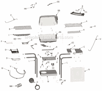 Part Location Diagram of 4158033 Char-Broil Hose Assembly