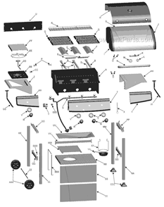 Page A Diagram and Parts List for 463210510  Char-Broil Grill