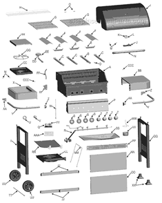 Part Location Diagram of G432-0026-W1 Char-Broil Button, Black, F/ Electronic M