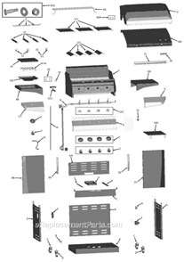 Part Location Diagram of G350-4400-W1A Char-Broil Grease Tray