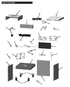 Page A Diagram and Parts List for 463240613  Char-Broil Grill
