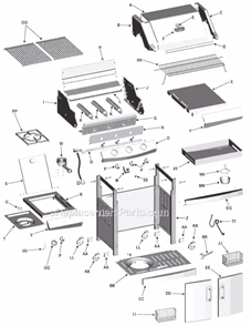 Part Location Diagram of G401-0023-W1 Char-Broil Control Knob