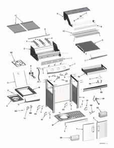 Part Location Diagram of 80000364 Char-Broil Shelf Control Panel