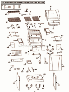 Page A Diagram and Parts List for 463241014  Char-Broil Grill