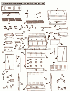Page A Diagram and Parts List for 463241314  Char-Broil Grill