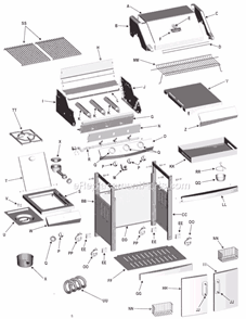 Part Location Diagram of 80001385 Char-Broil Sideburner Assy
