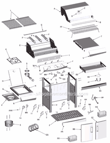 Page A Diagram and Parts List for 463241804  Char-Broil Grill