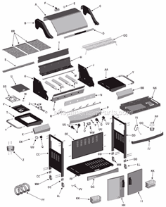 Page A Diagram and Parts List for 463241904  Char-Broil Grill