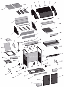Part Location Diagram of 80000800 Char-Broil Rail