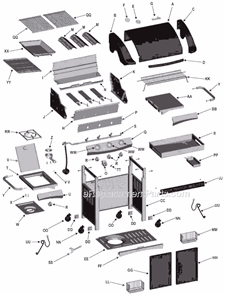 Page A Diagram and Parts List for 463244004  Char-Broil Grill
