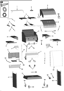 Page A Diagram and Parts List for 463246909  Char-Broil Grill