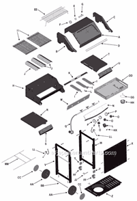Page A Diagram and Parts List for 463247004  Char-Broil Grill