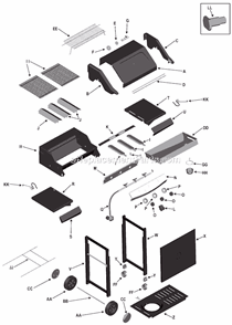 Page A Diagram and Parts List for 463247005  Char-Broil Grill