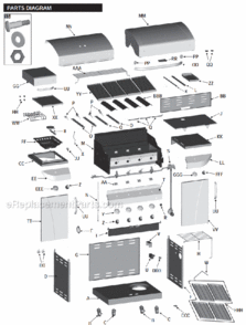 Page A Diagram and Parts List for 463247310  Char-Broil Grill