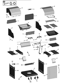 Part Location Diagram of G517-0014-W1 Char-Broil Main Cooking Grate
