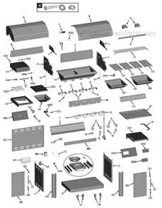 Part Location Diagram of G433-0012-W1 Char-Broil Drip Pan Insert