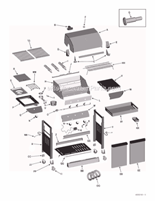 Page A Diagram and Parts List for 463252105  Char-Broil Grill