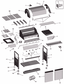 Page A Diagram and Parts List for 463252205  Char-Broil Grill
