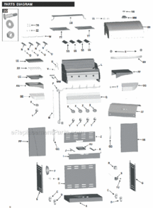 Page A Diagram and Parts List for 463257010  Char-Broil Grill