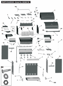 Part Location Diagram of 80017074 Char-Broil Grease Tray W/ Handle
