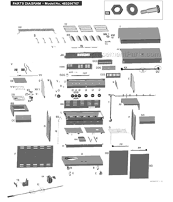 Page A Diagram and Parts List for 463260707 2007 Char-Broil Grill