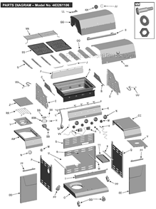 Part Location Diagram of 80010695 Char-Broil Hardware Pack